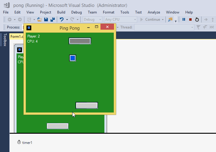 دانلود سورس بازی پینک پونگ به زبان C#