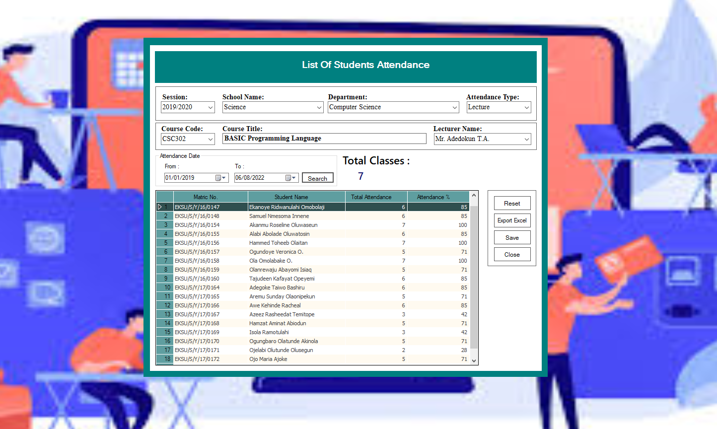 سورس سیستم حضور و غیاب دانشگاهی (CAS) با VB.NET و MSSQL