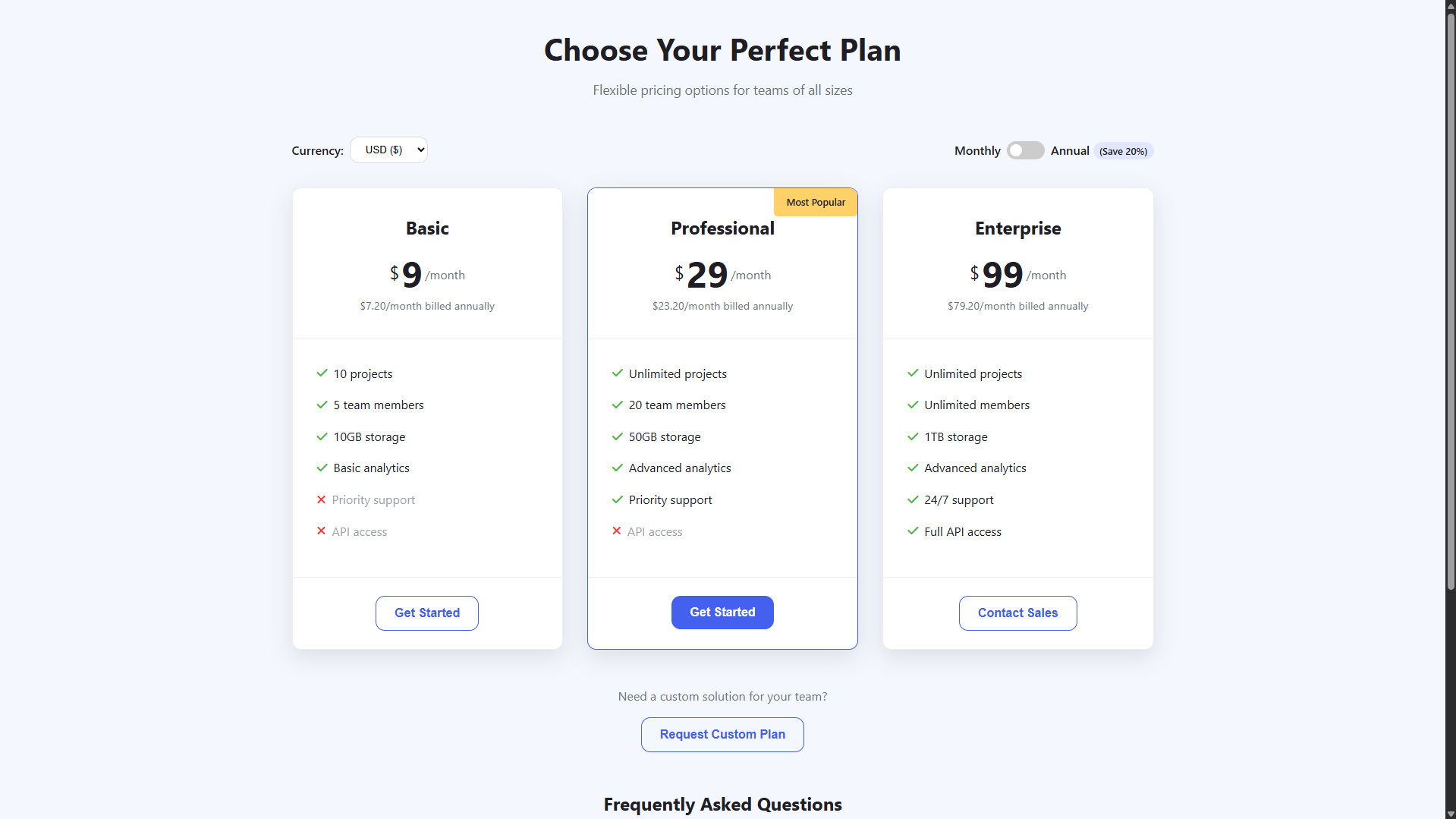 سورس جدول قیمت با استفاده از html,css